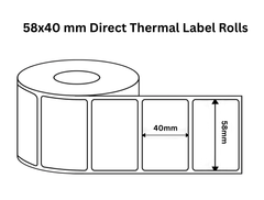 58x40mm Plain White Direct Thermal Labels Box