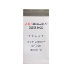 Large 2-ply Carbonless Restaurant Order Books | 50 Books